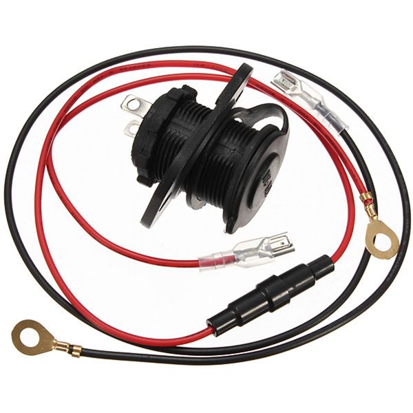 

1piece новый водонепроницаемый dc 12v 24v авто мотоцикла прикуриватель автомобиля сигарета лодка тракторного зажигалка разъем питания штепсе