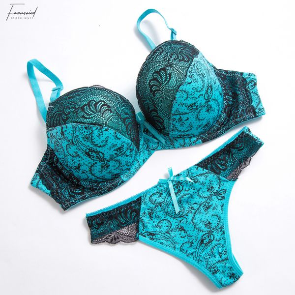 

bra set thong lace push up bra set lingerie women underwear sets intimates embroidery floral white modal bra brief sets, Red;black