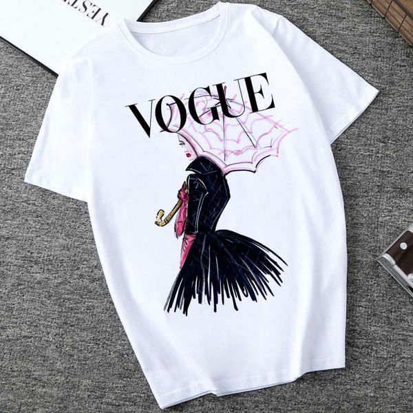 

cdjlfh summer 2019 woman new vogue t shirt fashion woman printed tshirt harajuku aesthetic leisure short sleeve thin section top, White