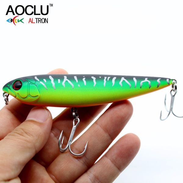

aoclu wobblers super quality 6 colors 10.5cm 15.6g hard bait minnow crank popperfishing lures bass fresh salt water 4# vmc hooks