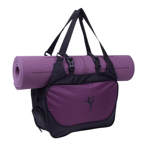 

nylon sport fitness yoga gym bag wet separated waterproof outdoor travel adjustable strap handbag with shoes storage