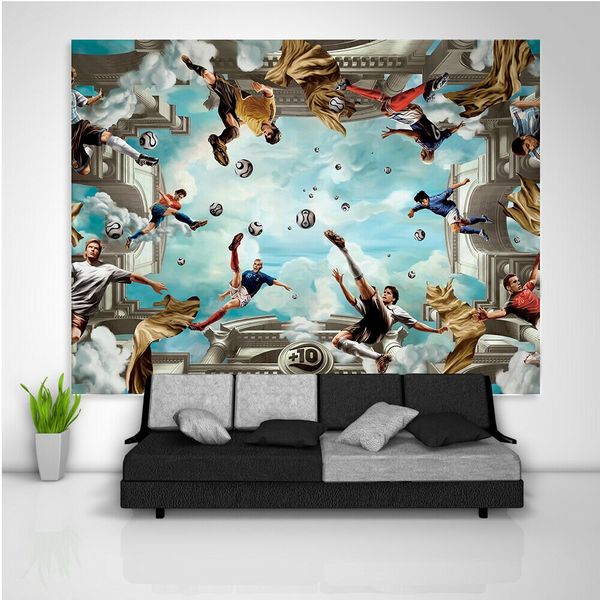 

football sport wall hanging tapestry psychedelic custom home decoration