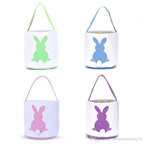 

ins burlap easter bunny baskets diy rabbit bags bunny storage bag jute rabbit ears bucket easter gift bag rabbit ears