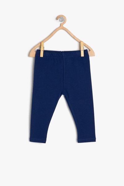 

koton kids navy blue baby girl normal waist leggings, Black;white