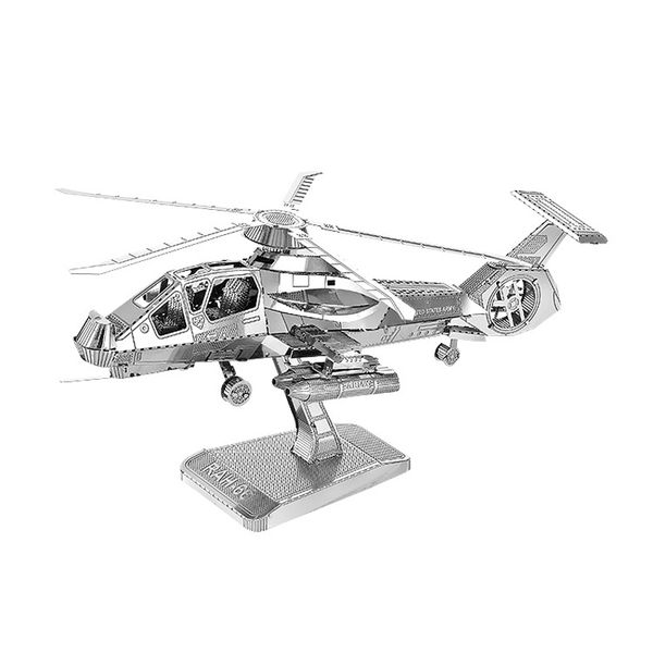 

hk nan yuan 3d metal puzzle rah-66 stealth helicopter diy laser cut puzzles jigsaw model for adult child kids развивающие игрушки y200421