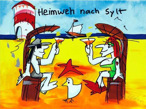 

удо линденберг heimweh nach sylt home decor расписанную hd печати картина маслом на холсте wall art canvas картинки 191218