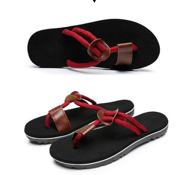 

men slipper 2018 119 9 waterproof red men shoes solid color beach slipper, Black