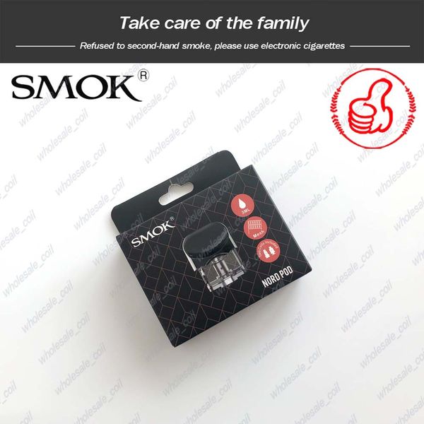 

Orginal SMOK Nord Pod Cartridge 3ml Capacity empty With 0.6ohm Mesh Coil Head 1.4ohm MTL Replacement Coils For Nord Pod Kit DHL Free