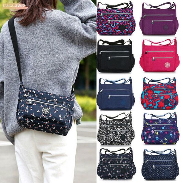 

zipper fashion new fashion womens shoulder bag large capacity waterproof nylon messenger bag printing handbag