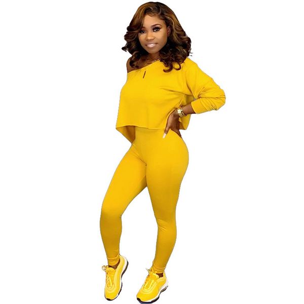 

2020 осень женщины твердые сексуальные молнии с длинным рукавом с капюшоном топ карандаш брюки костюм из двух частей набор повседневный спор, White