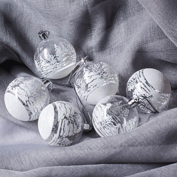 

6pcs/lot multicolor plastic ball christmas tree ornaments hanging pendants craft new year xmas decor home party decoration 62603