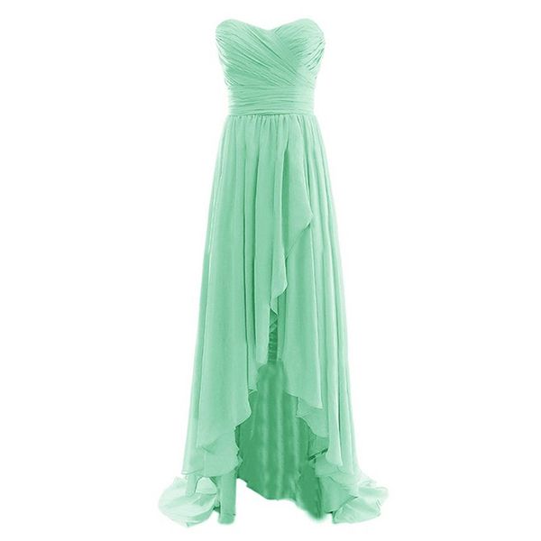 

adorable chiffon mint bridesmaid dresses a-line with ruffled skirt maid of honor dresses zipper up back summer wedding guest dresses, White;pink