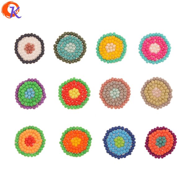 

cordial design 40pcs 18*18mm jewelry accessories/hand made/seed bead charms/diy/round shape/jewelry making/earring findings, Blue;slivery