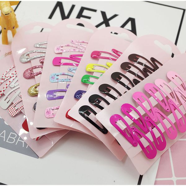 

pcs new lovely cartoon heart type metal candy color girls hairpins hair clip kids headwear children accessories baby bb clips, Slivery;white