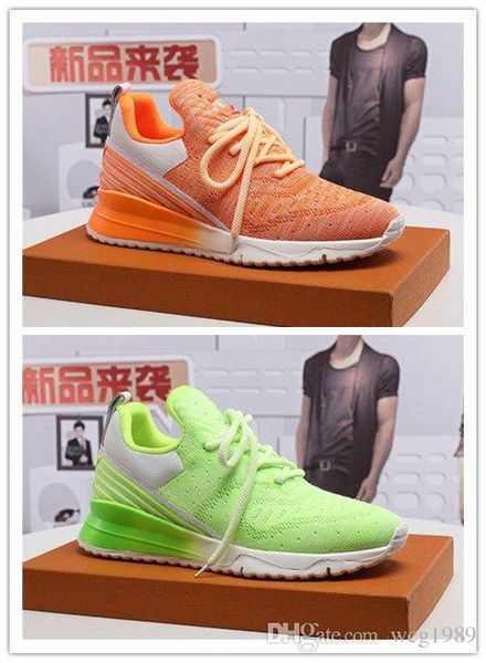 

louis vultton new men's sports shoes fashion boutique casual shoes black orange green sports shoes size 38-44