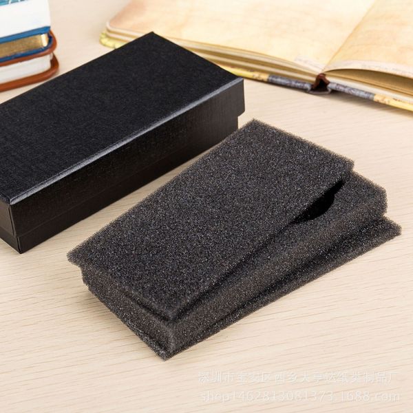 

krylova luxury watch box black paper materal gift watch box with pillows original boxes, Black;blue