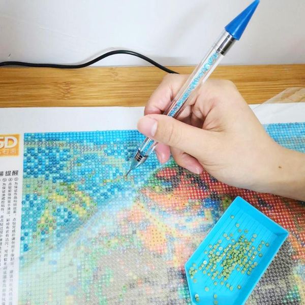 

diy diamond painting point drill pen cross stitch embroidery mosaic nail tool easier to operate easy drilling handmade accessory, Black