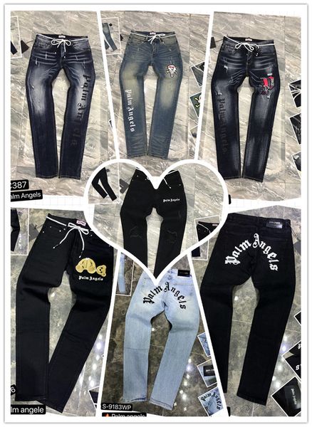 

оптовые -2019 новые уголовные джинсы молнии hole мужских джинсов высокого качества вскользь джинсы мужских тонкие велосипедные брюки белого, Blue