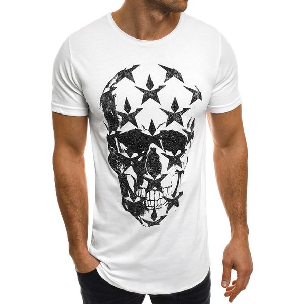 

2018 new men printing tees shirt short sleeve t shirt blouse for male wholesale drop shipping, White;black