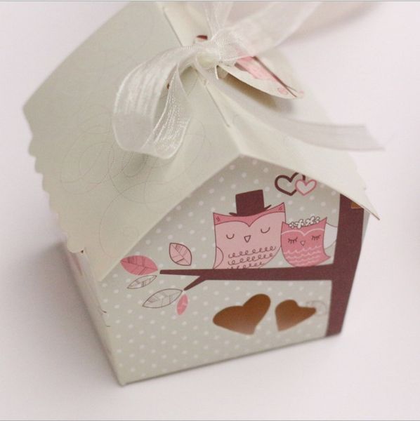 

mini bird house candy box candy cookie gift boxes with ribbon for guests wedding favors and gifts party decorations