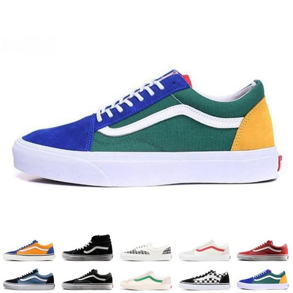 

2019 New YACHT CLUB Vans old skool FEAR OF GOD black white MARSHMALLOW green PRIMAR men women sneakers fashion skate casual shoes 36-44
