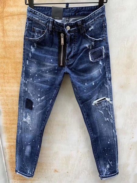 

wb6190 fashion men's jeans 2020 runway european design party style men's clothing, Blue