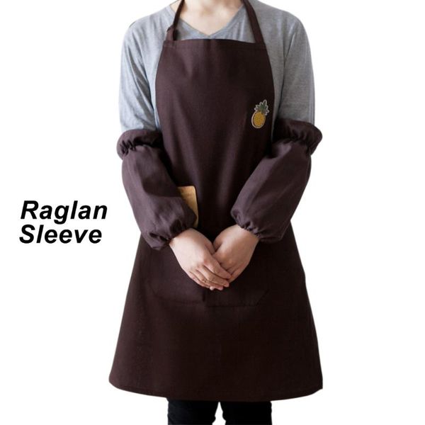

raglan sleeve brief apron cooking cleaning baking adjustable coffee shop restaurant kitchen