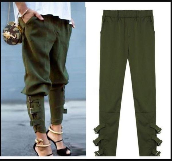 

mid waist designer womens pants solid color mid waist bandage womens pencil pants elegant streetwear womens clothing, Black;white