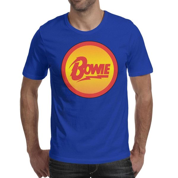 

david bowie logo round blue t shirt,shirts,t shirts,tee shirts printing personalised cool t make a crazy friends casual t shirt, White;black