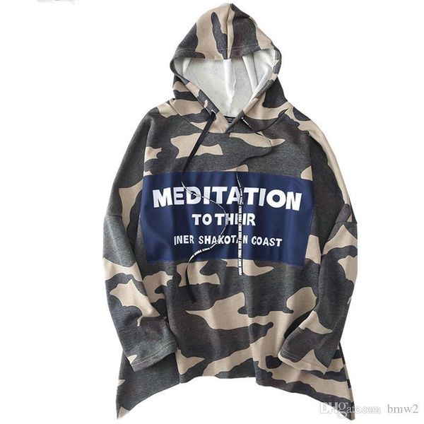 

fashion print skateboard hoodies men hooded cotton sweartshirt pullover sudadera hombre camouflage vetement hoodies, Black