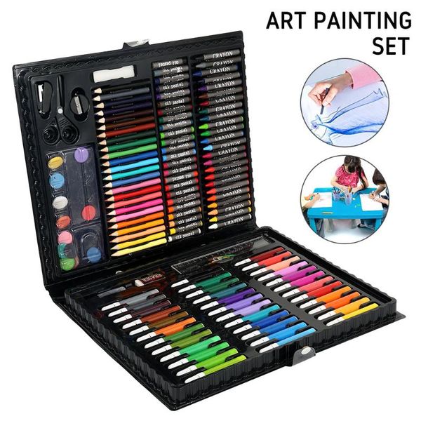 

150pcs art set for children drawing kit water color pen crayon oil pastel painting tool art supplies stationery student gift set