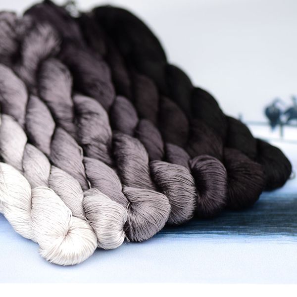 

1pcs/400m silk embroidery thread / 100% silk thread /hand embroidery embroider cross stitch/purplish brown series/7 pure colors, Black;white