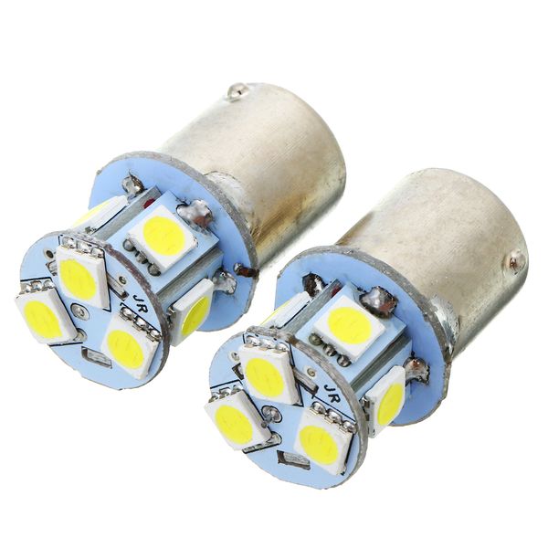 

10pcs dc 12v ba15s r5w 1156 5050 8smd led car tail turn signal corner backup side marker parking slight parking drl auto driving bulbs
