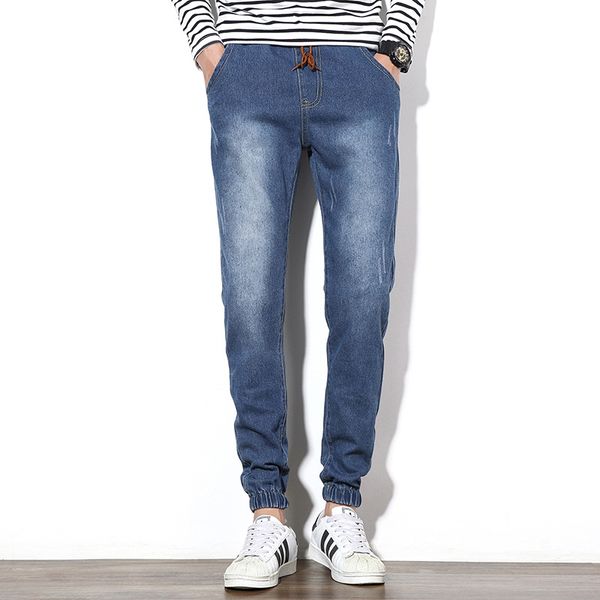 

новый стиль мужские джинсы мытье cowboy шаровары плюс размера мужские брюки мода man flare cut брюки, Blue