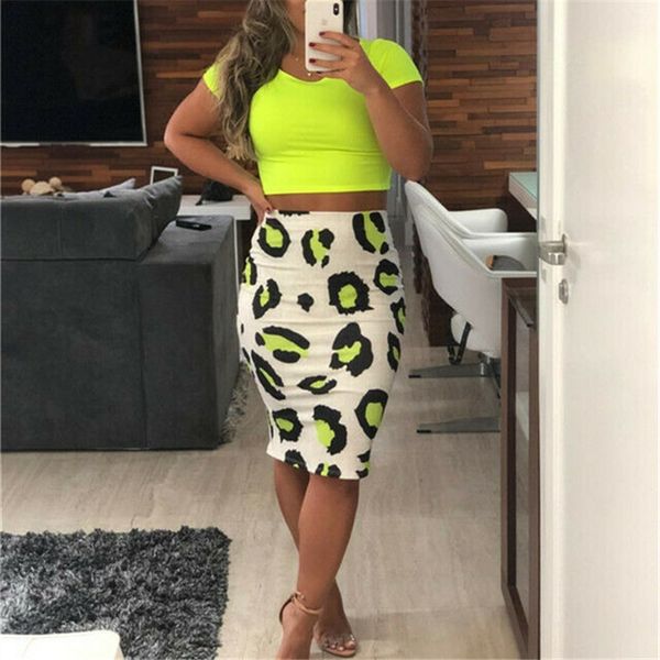 

vogue women high waist pencil skirt party wear leopard print slim fit bodycon skirts female s-xl, Black