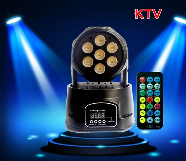 

Dj оборудование 7X10W RGBW LED мини движущиеся головные огни Луч пятно мыть сценическое
