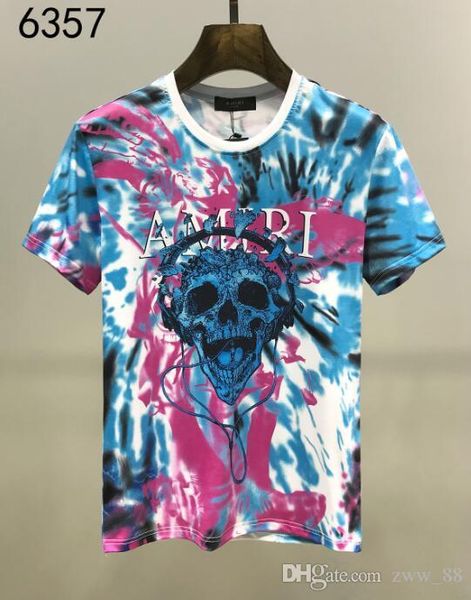 

2020 лето престижной англии печать краски имитации череп лондон tee высокого качество футболка мужчины женщина одежда хлопок повседневная фу, White;black