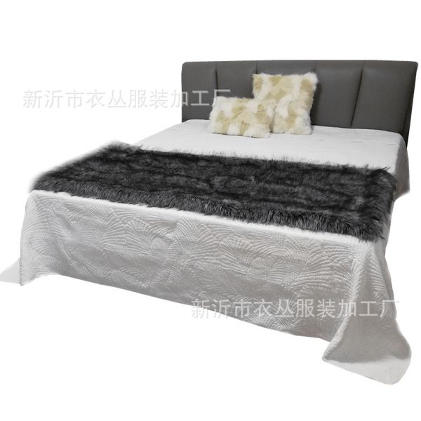 

imitation water mink hair throw faux fur long hair blanket 200cmx150cm