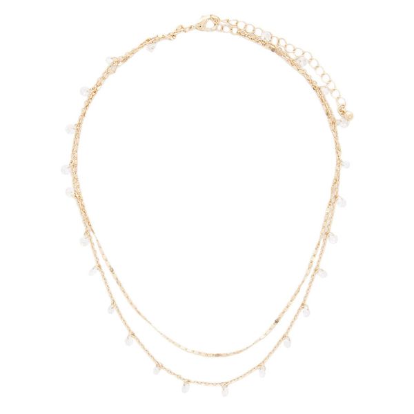 

acrylic zircon tassel pendant necklaces for women gold silver color clavicle chains 2018 fashion jewelry choker necklace female