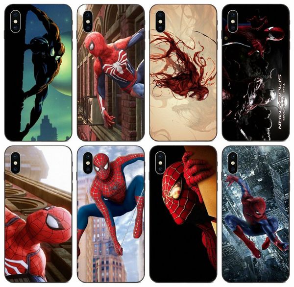 

tongtrade] cartoon spiderman case for iphone 11 pro x xs max 6s 5s 5c 5 samsung grand i9082 prime honor 4c 5a 5c lg nexus 5x case