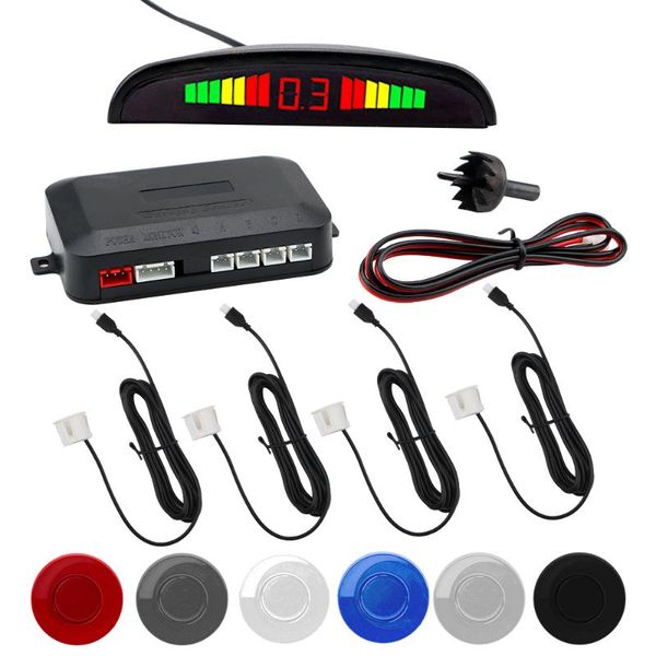 

leepee reverse backup monitor detector системы комплекты автомобилей парковочный радар автомобиль парктроник led датчик парковки с 4 датчика