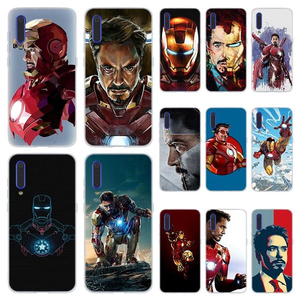 

fashion soft tpu phone case cover for coque xiaomi redmi 4x 4a 6a 7a y3 k20 5 plus note 8 7 6 5 pro tony stark marvel iron man