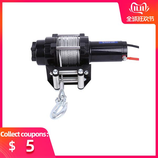 

electric 4000lb winch 12v steel cable winch quad bike atv boat