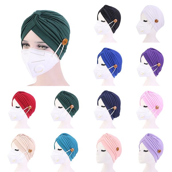 Cor sólida cor sólida cabeça envoltório banda knotted lenço bandana tamb botão chemo chapéu bandana cabelo tampão muitos cor turbante mujer