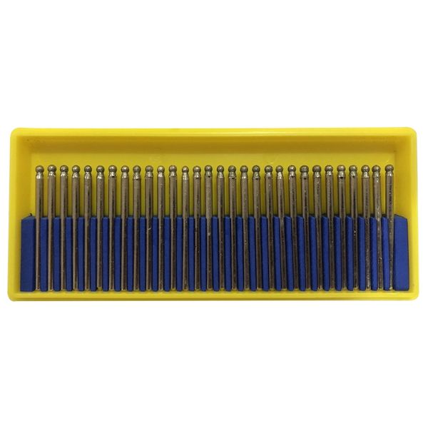 

gtbl 30 diamond grinding head round drill bit coated ball burr handle 3mm for sanding tool accessories