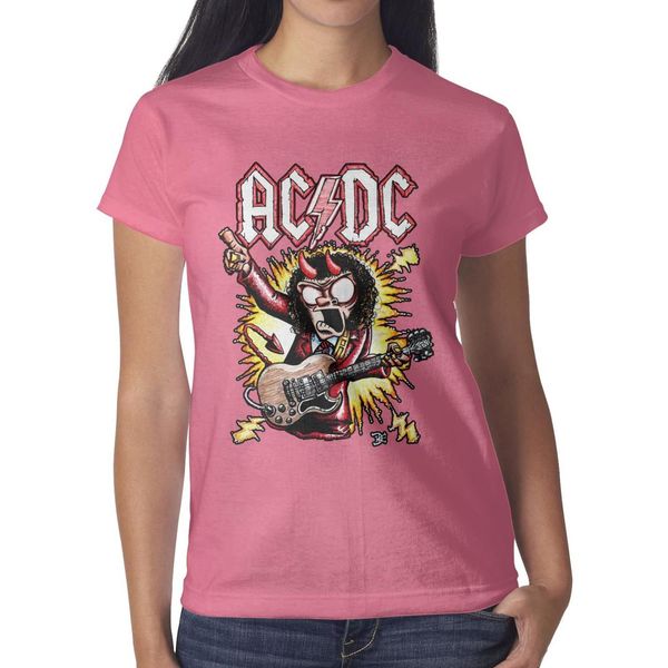 

acdc angus devil horn rock band pink womens t shirt,shirts,t shirts,tee shirts shirt design funny designer custom classic t shirt, White