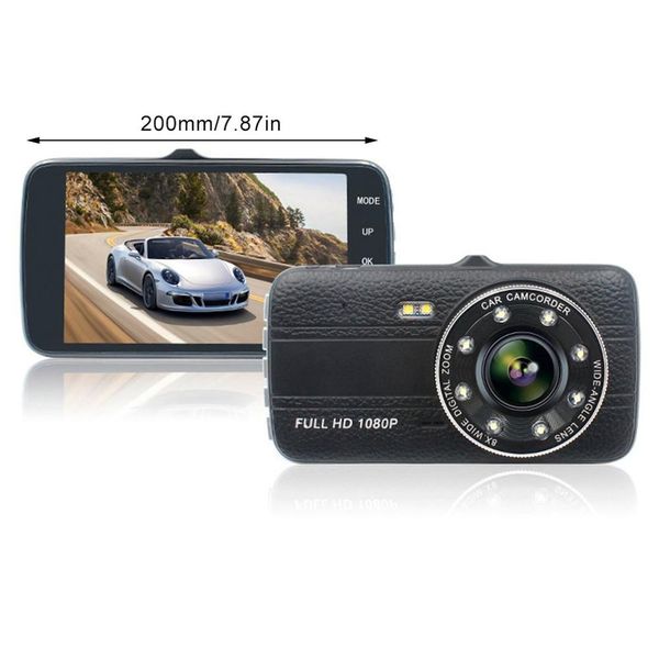 

t805 auto parts steam motorcycle starlight night vision 4 inch dual lens driving recorder reversing image car