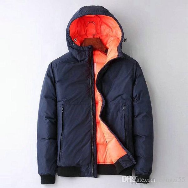 

2019 new men women feather down jacket hooded casual thick coat designer winter jacket parkas outdoor warm windproof plus size m-2xl, Black