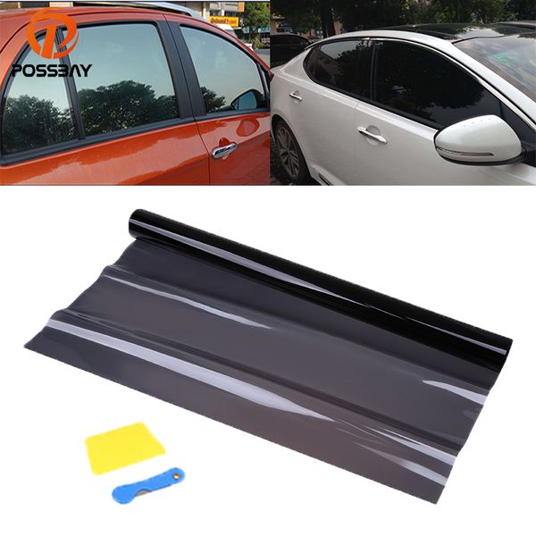 

possbay 50* 300cm black window tint film glass 25% roll auto house office uv-proof car tinting film for side window sticker