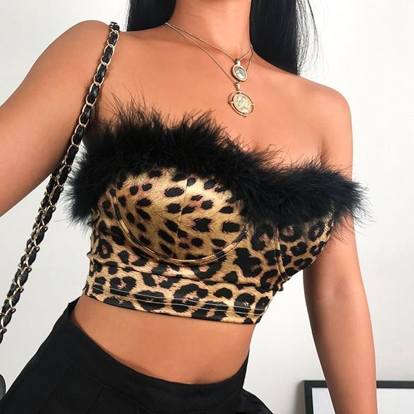 

faux feather leopard boob tube bandeau women strapless wrap crop tees elegant backless ladies bra party, White